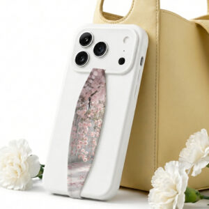 Flower Phone Grip Strap | Soft Grunge Pink