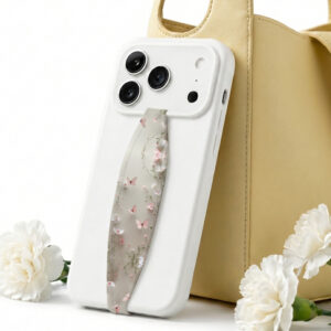 Flower Phone Grip Strap | Elastic Phone Holder | Winter Bloom