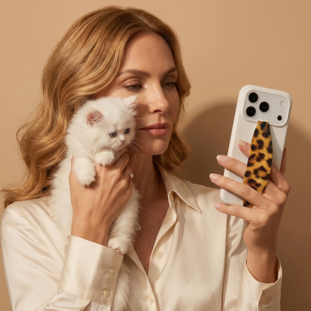 phone grip strap leopard print phone grip strap leopard print