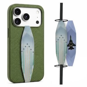 14 August Independence Day phone grip strap with crescent and star design